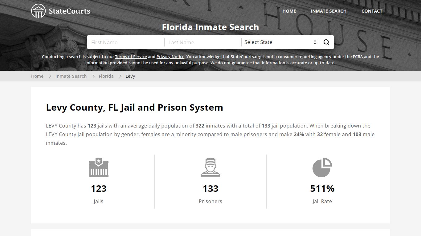 Levy County, FL Inmate Search - StateCourts