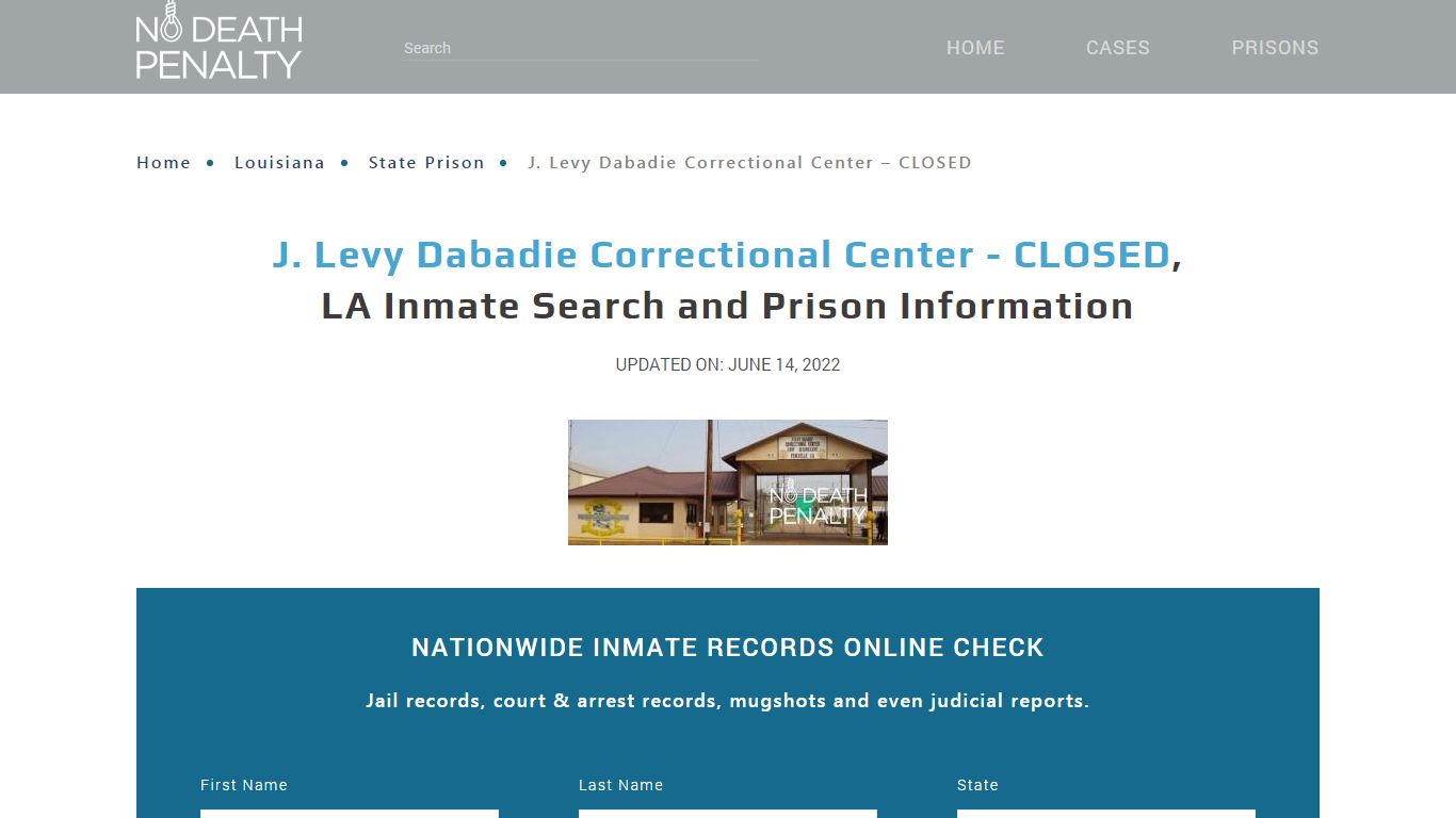 J. Levy Dabadie Correctional Center - CLOSED, LA Inmate ...
